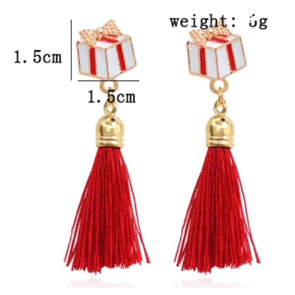 Gift box tassel earrings - Picture 2 of 5